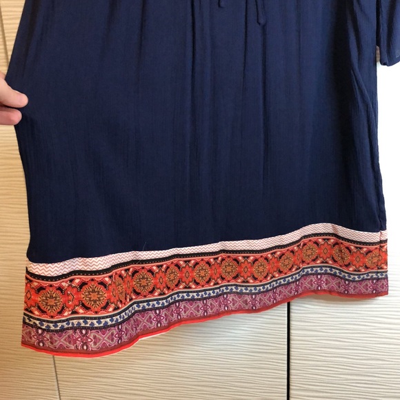 NWT White Mark navy dress with colorful trim. Size XL. - Picture 11 of 12